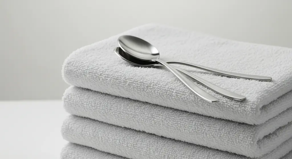 Always soft towels, with the 2 spoons method they will always be perfect