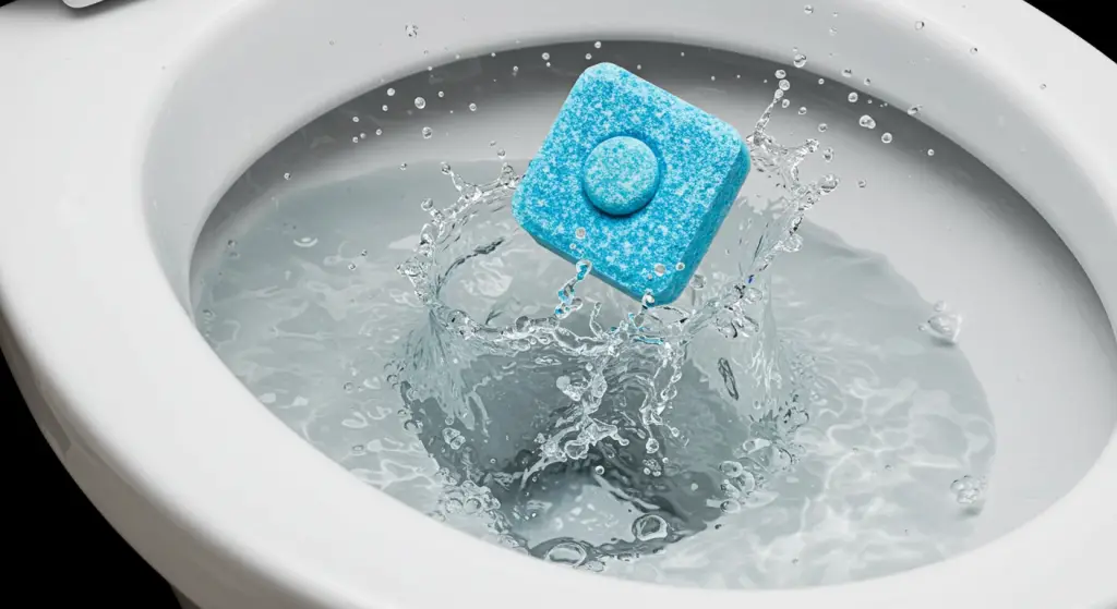 Dishwasher tablet in the toilet, let it act for a few minutes: what happens?