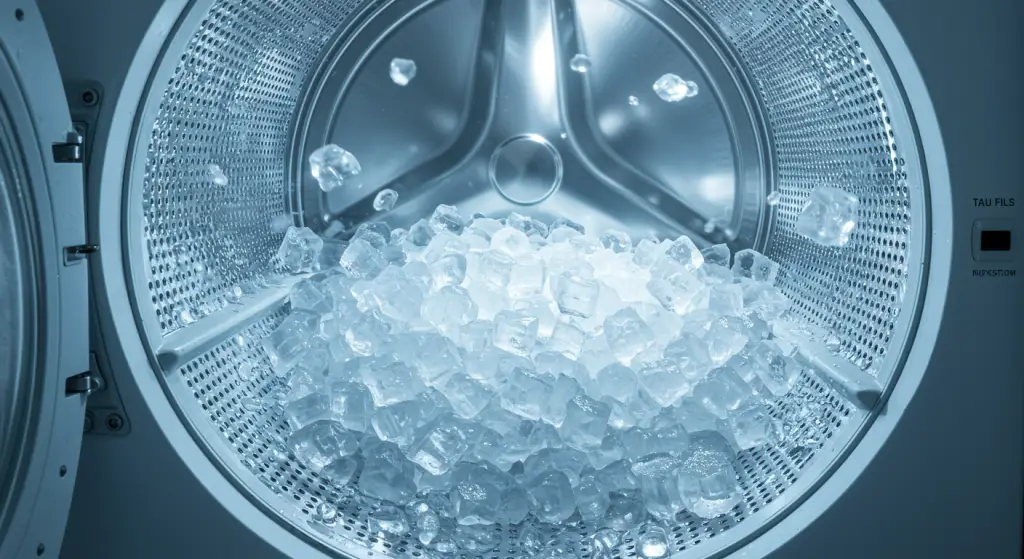 Ice in the dryer, the secret procedure of every laundry