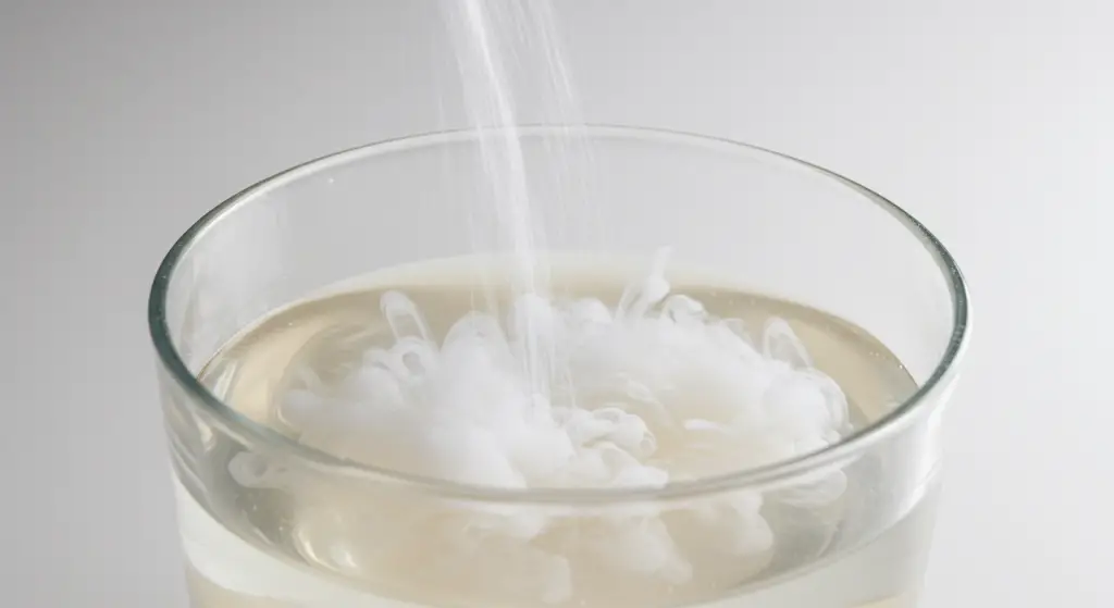 Talcum powder in warm water, saves a lot of time cleaning