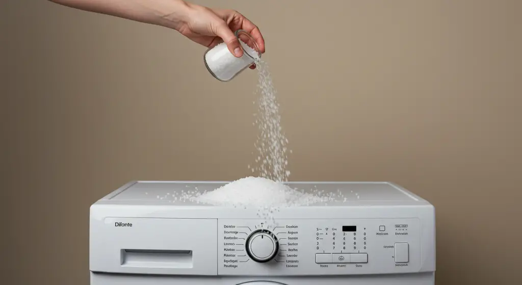 Throw a handful of coarse salt into the washing machine: the result is guaranteed.