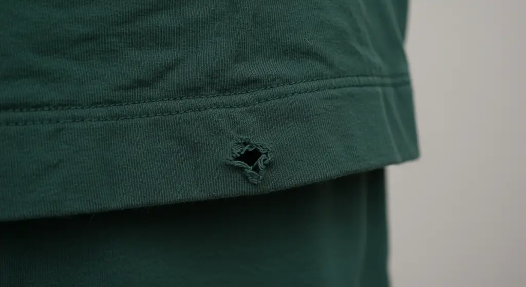 Why do holes appear on T-shirts? The reason and how to fix it.