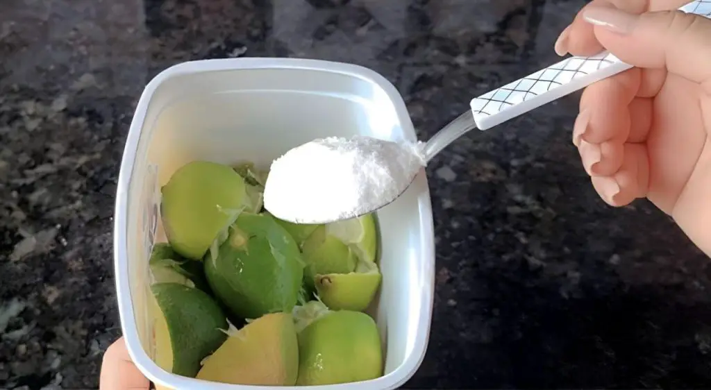 What happens after combining bicarbonate of soda and lemon peels is unexpected